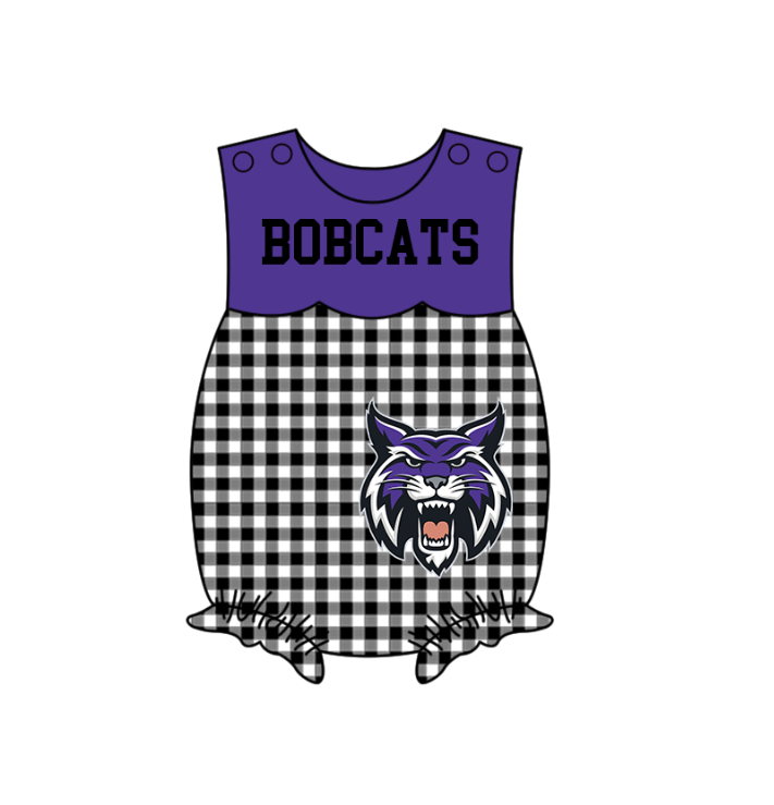 Custom moq 5 mix size milk silk summer teams baby girl boys clothes Purple Black and white checkered short sleeve shorts sets 3 and dress and rompers 2 series