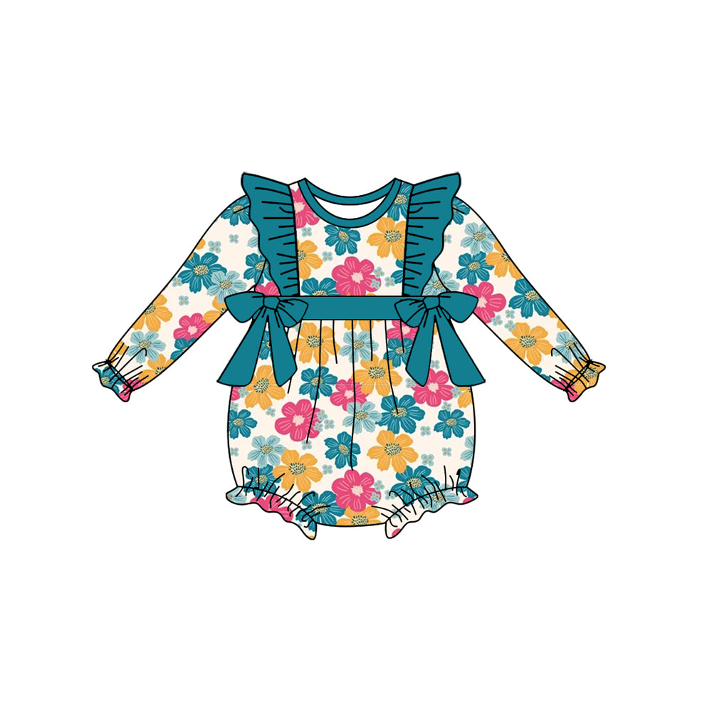 5.31 custom each style moq 5eta 4-6week Sibling Sister floral baby girls outfits and dress and baby romper match family design