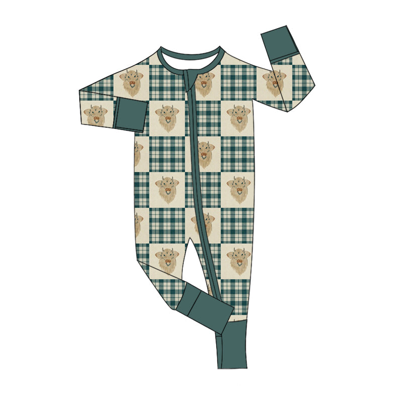 8.15 custom each style moq 5eta 4-6week Sibling Sister cow head green baby boys sets and rompers match family design