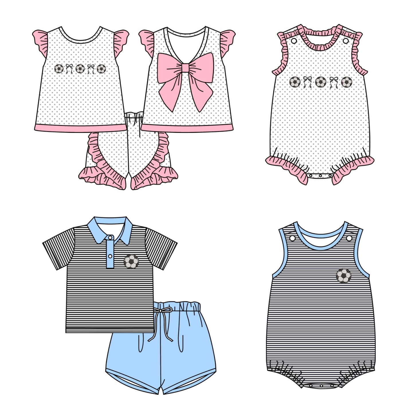 25.11.15 custom each style moq 5 eta 6-8week Sibling Sister bow baby short sleeve shorts sets 2 and romper 2 match design