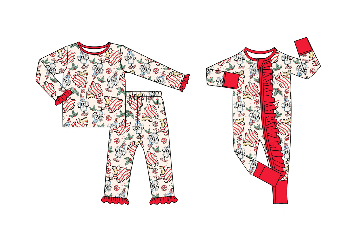 25.6.9 custom each style moq 5eta 4-6week Sibling Sisters Christmas trees baby girl long sleeve pants sets and rompers match family design