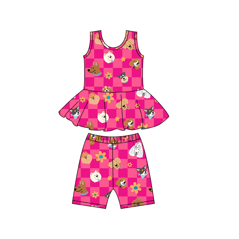 4.8 custom each style moq 5eta 4-6week Sibling Sister baby girls short sleeve set and set 2 match design