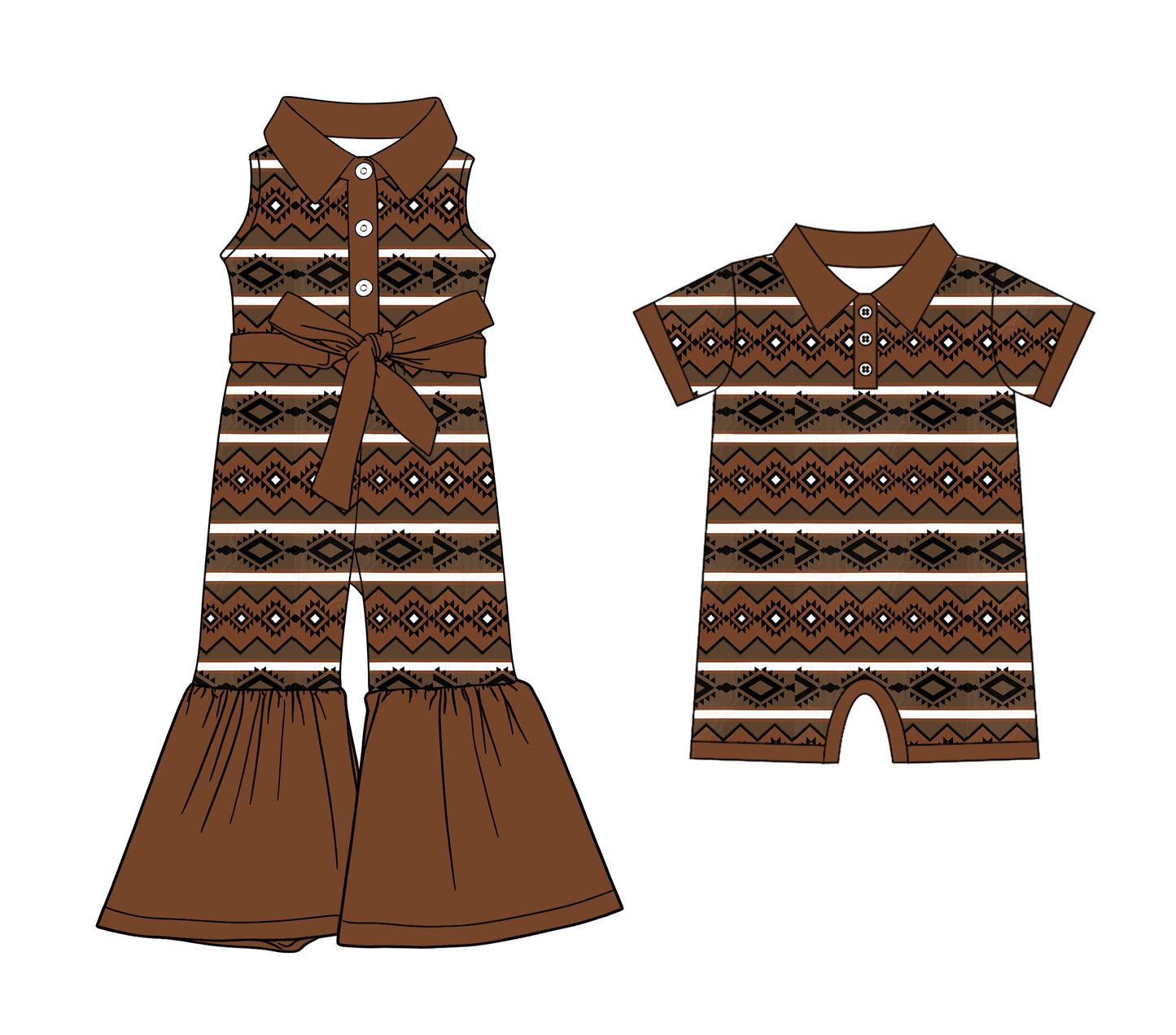 25.12.8 custom each style moq 5 eta 6-8week Sibling Sister geometric baby girl short sleeve romper and jumpsuit match design
