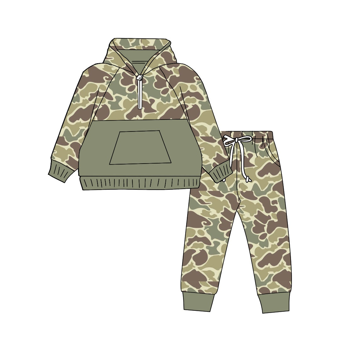 9.6 custom each style moq 5eta 4-6week baby boy clothes camouflage long sleeve pants sets