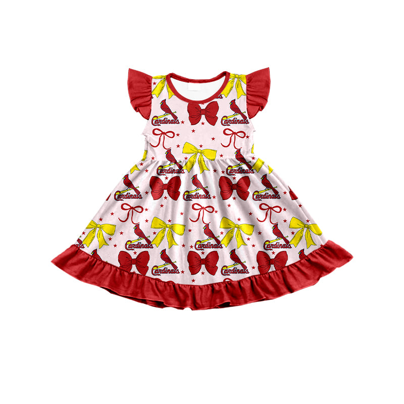 Custom moq 5 mix size milk silk summer teams baby girls clothes team bow red long sleeve hooded pants sets and dress 1 and dress 2 and romper-25.6.16
