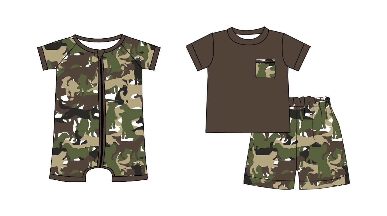 25.11.13 custom each style moq 5 eta 6-8 week Sibling Sister camouflage baby boy short sleeve shorts sets and boy rompers match family design