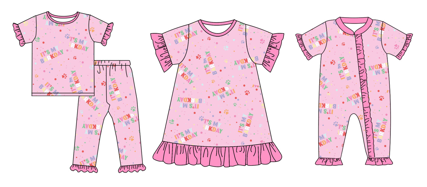 12.17 custom each style moq 5eta 4-6week Sibling Sister IT S MY baby girl sets and dress and rompers match family design