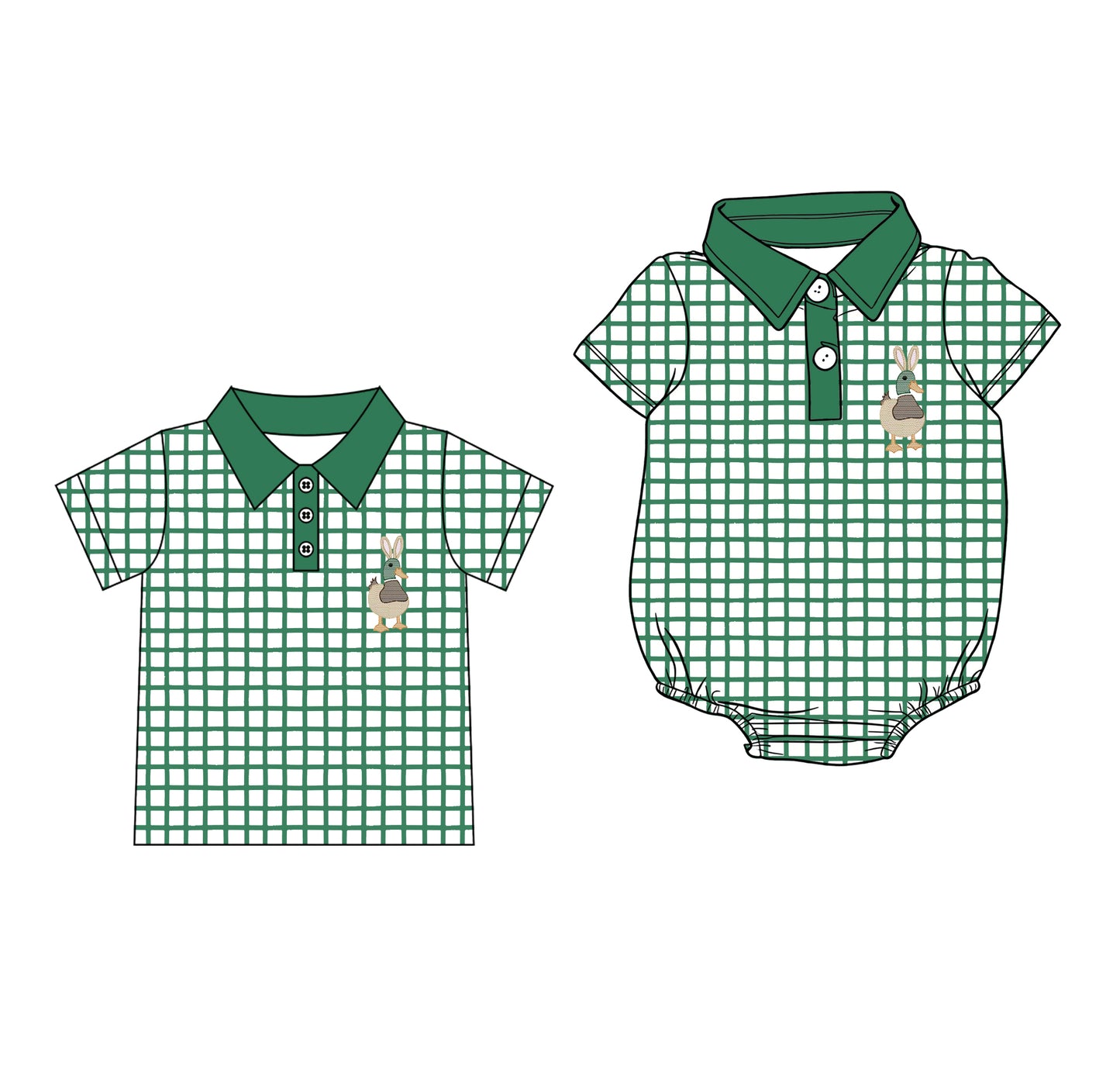 25.12.19 Custom each style moq 5 eta 6-8 week Sibling Sister easter duck baby boy short sleeve top and rompers match family design