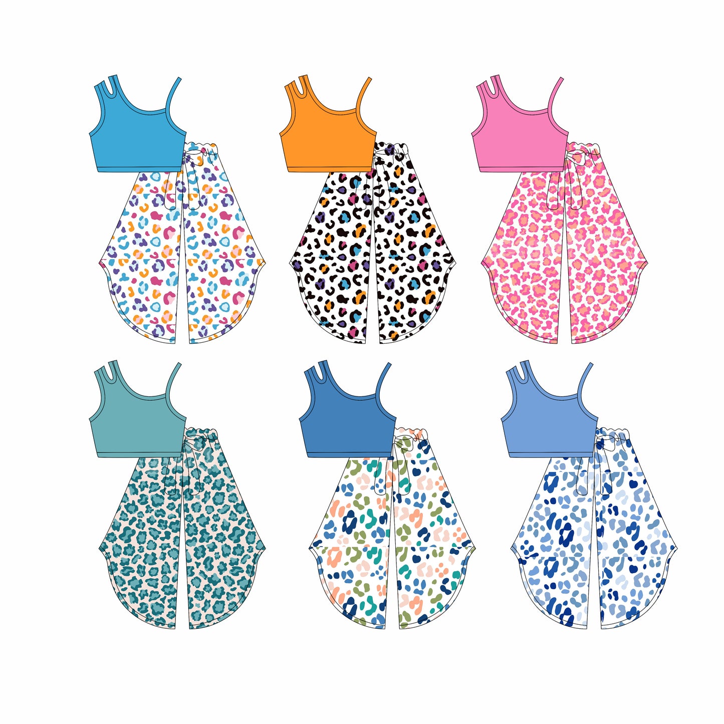 4.1 custom each style moq 5eta 4-6week Sibling Sisters baby girl short sleeve pants sets and sets 6 match family design