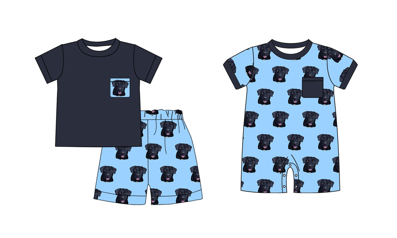 11.9 custom each style moq 5eta 4-6week Sibling Sister dog baby girl short sleeve shorts sets and rompers match design