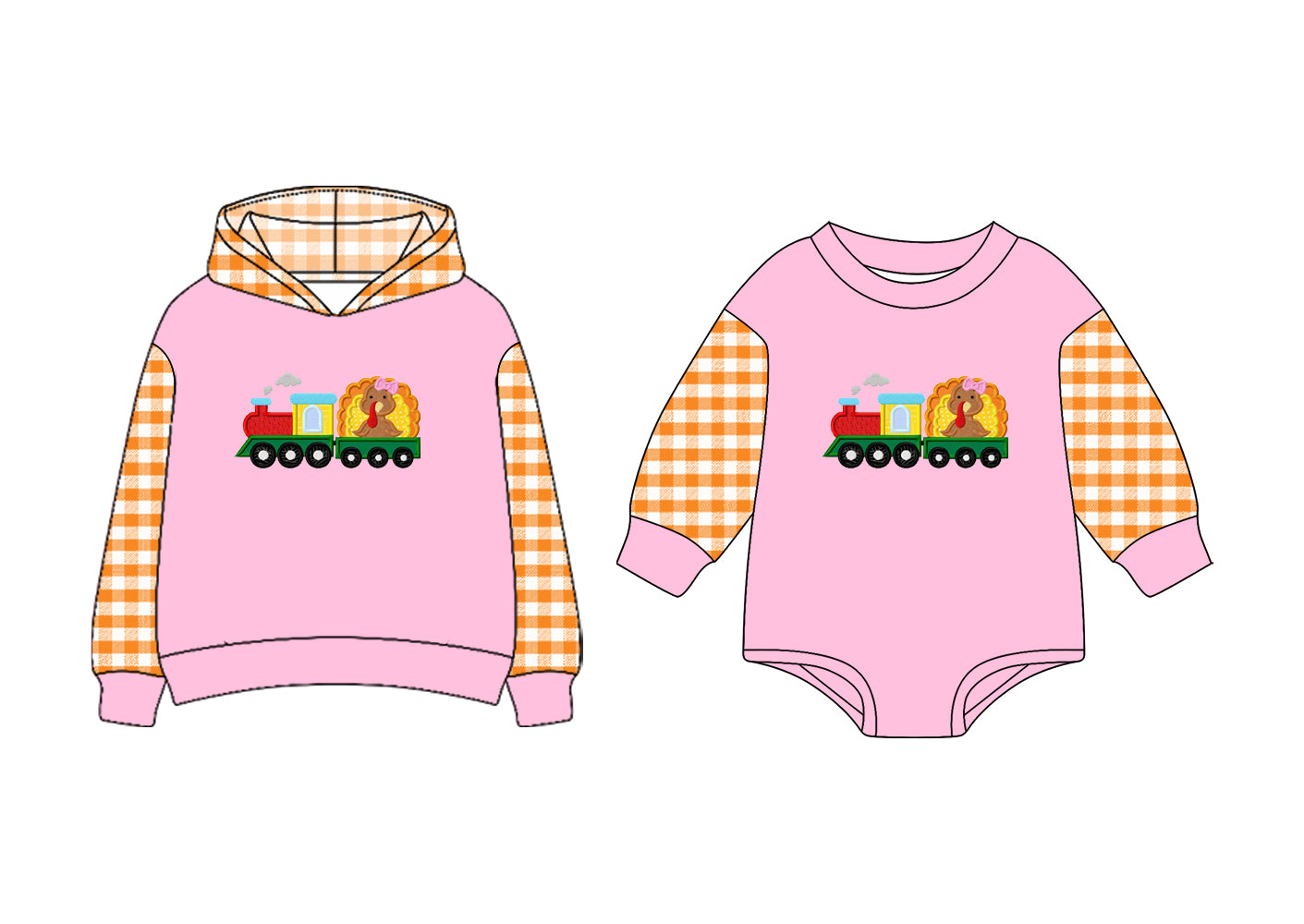 25.7.9 custom each style moq 5eta 4-6week Sibling Sisters turkey baby girl long sleeve romper and top match family design