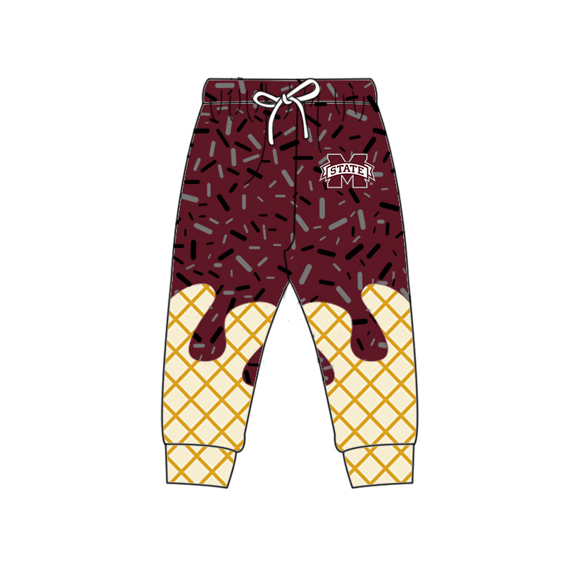 Custom moq 5 mix size milk silk summer teams baby girls clothes camouflage brick red hooded long sleeve pants sets 2 and boy pants sets and pant-25.8.7