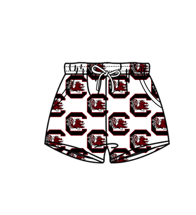 Custom moq 5 mix size milk silk summer teams Baby Girl Red Stripe Two-Piece Swimsuit Set One Piece Swimsuits Boys Swim Trunks