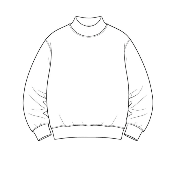custom moq 5 mix size High Neck Adult Solid Neck Long Sleeve Pullover Top