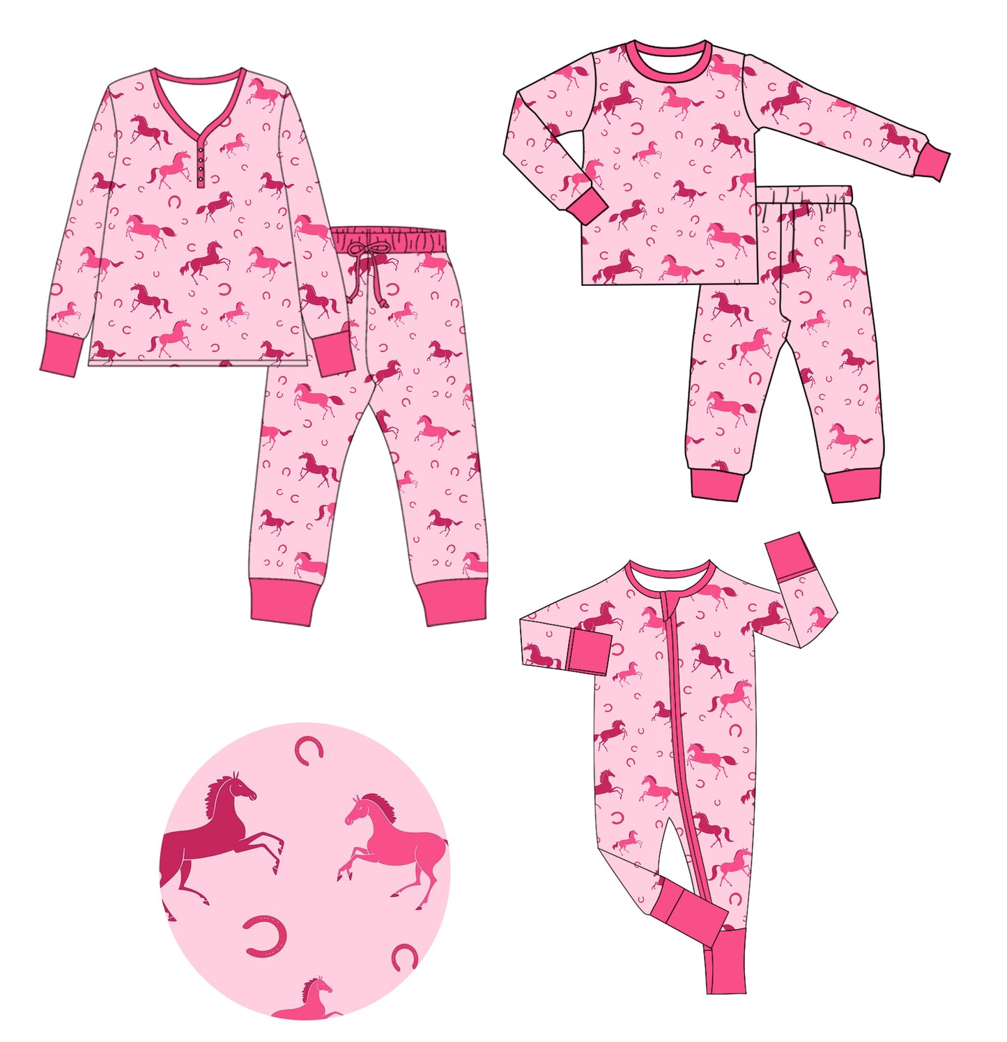 25.9.16 custom each style moq 5eta 6-8week Sibling Sister horse baby long sleeve pants sets and romper and adult set match design