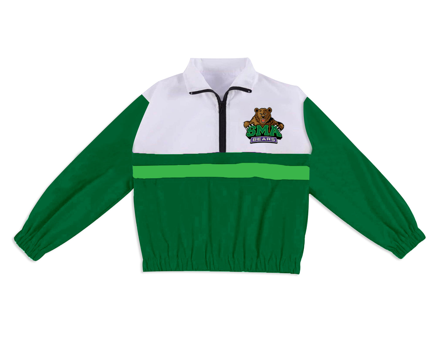 Custom moq 5 mix size milk silk summer teams Girls Green Polka Dot Top Shorts Set Top Skirt Short Set Zipper Pullover Jogger Pants Set
