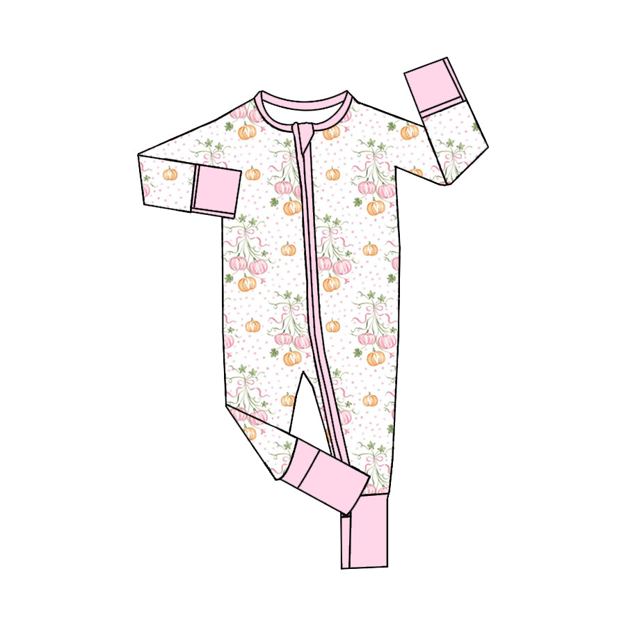 6.19 custom each style moq 5eta 4-6 week Sibling Sister pumpkin pink girls outfits and romper match family design