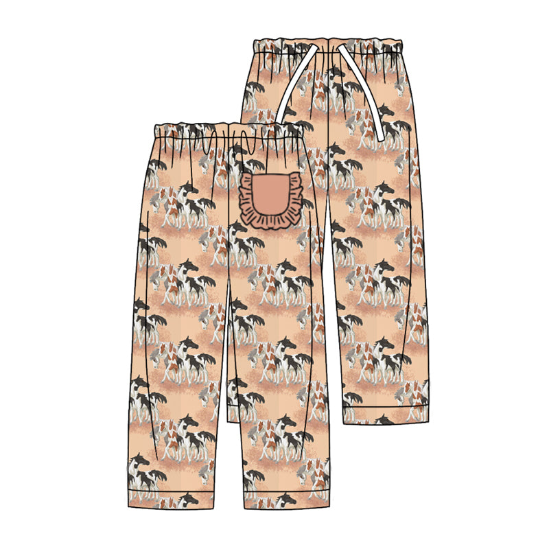8.17 custom each style moq 5eta 4-6week adult clothes horse pink long pants adult woman pants