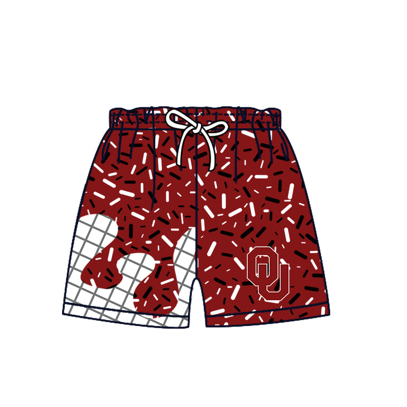 Custom moq 5 mix size milk silk summer teams Baby Camo Hooded Short Sleeve Top and Shorts Set Ice Cream Drips Red Hooded Top with Matching Shorts
