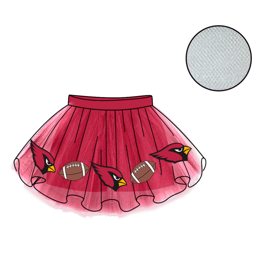 Custom moq 5 mix size milk silk summer teams Baby Girl's Red Mesh Skirt Summer Team Cute Clothes