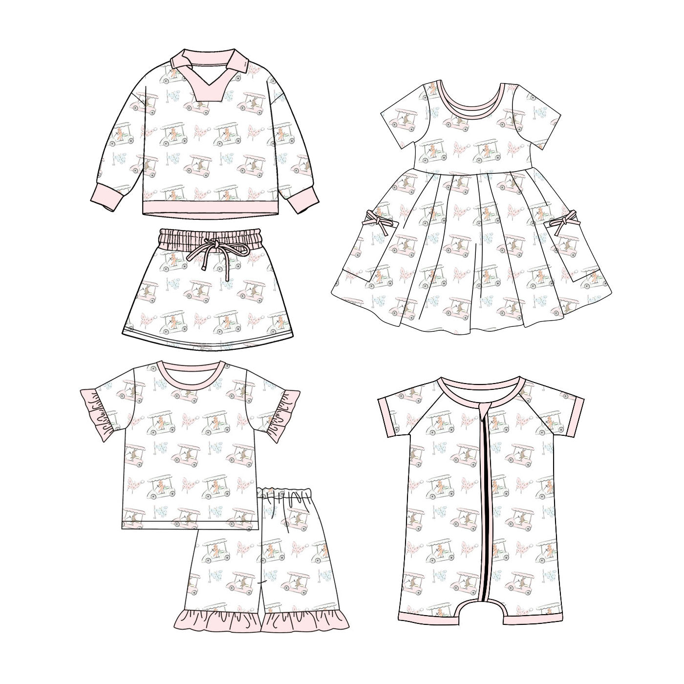 25.11.4 custom each style moq 5 eta 6-8week Sibling Sister baby short sleeve shorts sets and long shorts sets and romper and dress match design