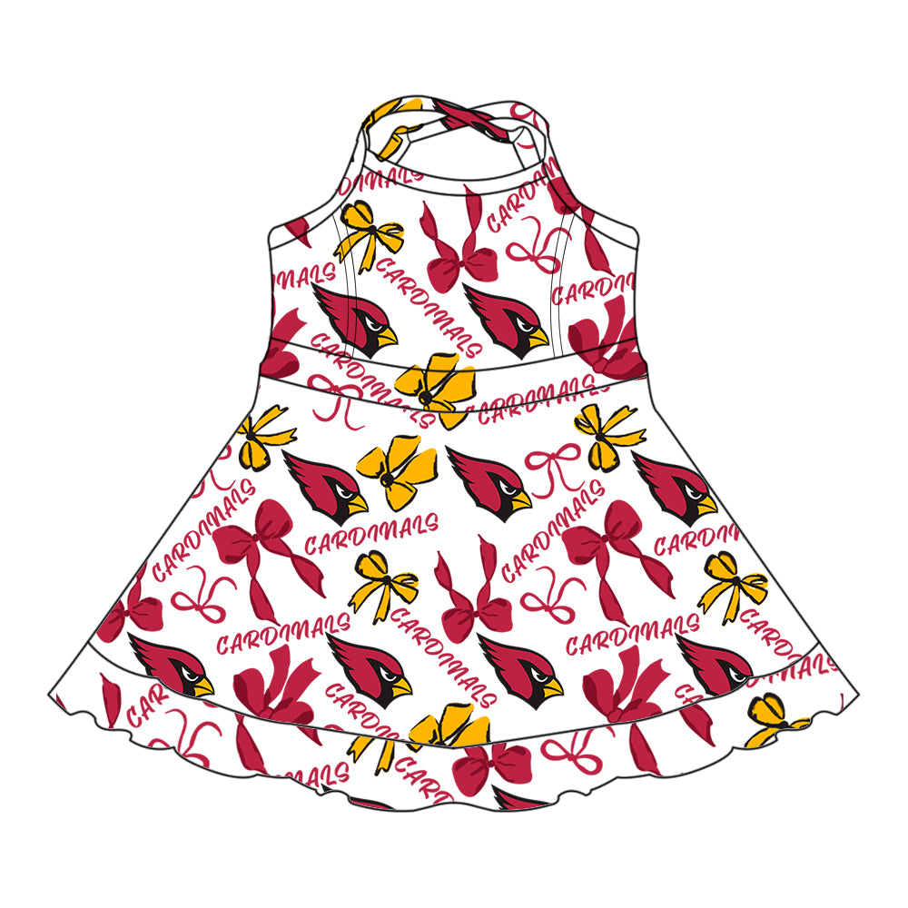 Custom moq 5 mix sizes summer teams baby girls clothes team red short sleeve skirts shorts sets 1 and skirts sets 2 and dress 1 and dress 2 and dress 3 and dress 4-25.6.9