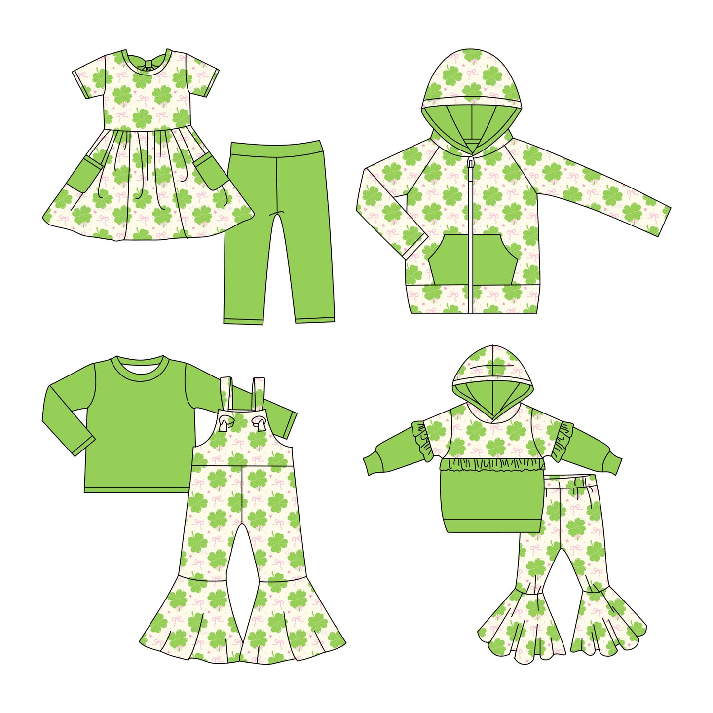 25.11.7 custom each style moq 5 eta 6-8week Sibling Sisters bow baby girl hooded long sleeve pants sets and top and and short pants sets and jumpsuit set match family design