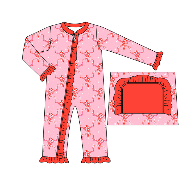 7.27 custom each style moq 5eta 4-6week Sibling Sister Christmas bow pink baby girls sets and dress and rompers match family design