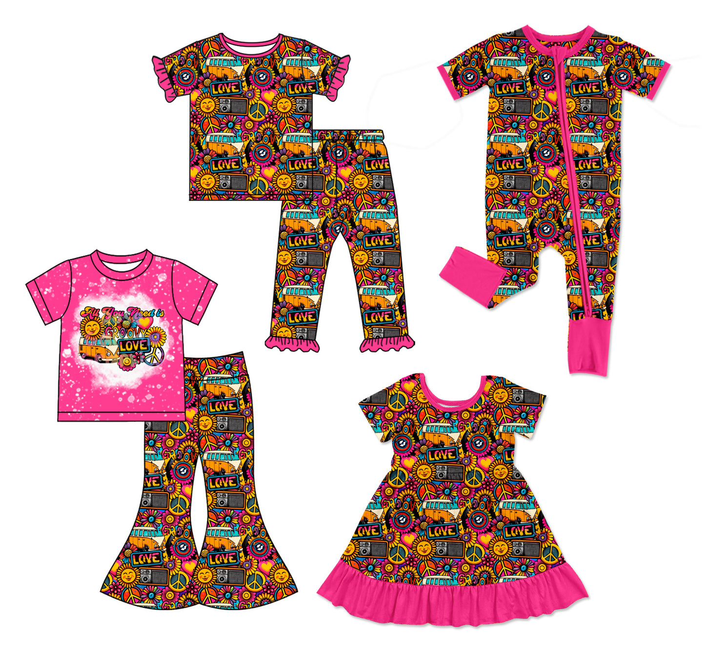 25.12.17 custom each style moq 5 eta 6-8week Sibling Sisters baby girl short sleeve pants sets 2 and dress and rompers match family design