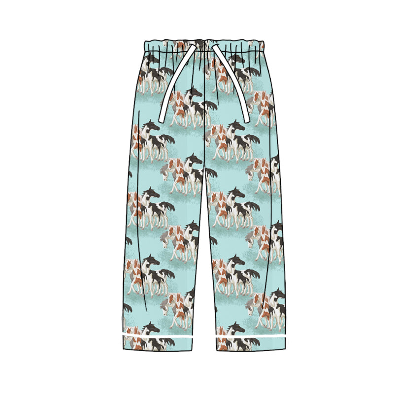 8.17 custom each style moq 5eta 4-6week adult clothes horse blue long pants adult man pants