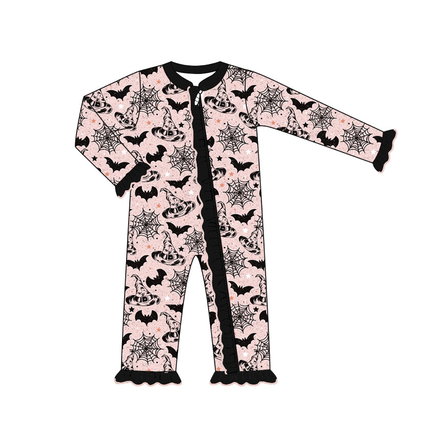 8.1 custom each style moq 5eta 4-6week Sibling Sister bat black baby girls sets and dress and rompers match family design