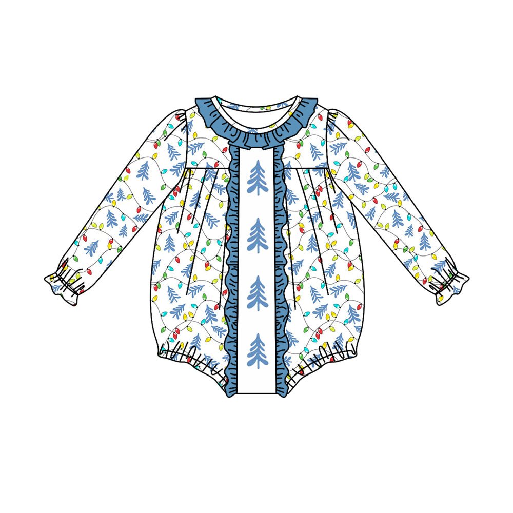 6.29 custom each style moq 5eta 4-6week Sibling Sister lightning blue baby girls sets and dress and rompers match family design