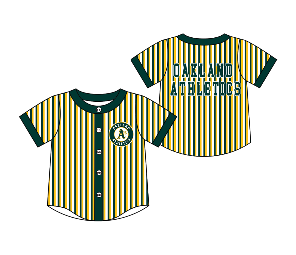 Custom moq 5 mix size milk silk summer teams Striped Green Short-Sleeved Button-Down Shirt for Baby Boy Outfit
