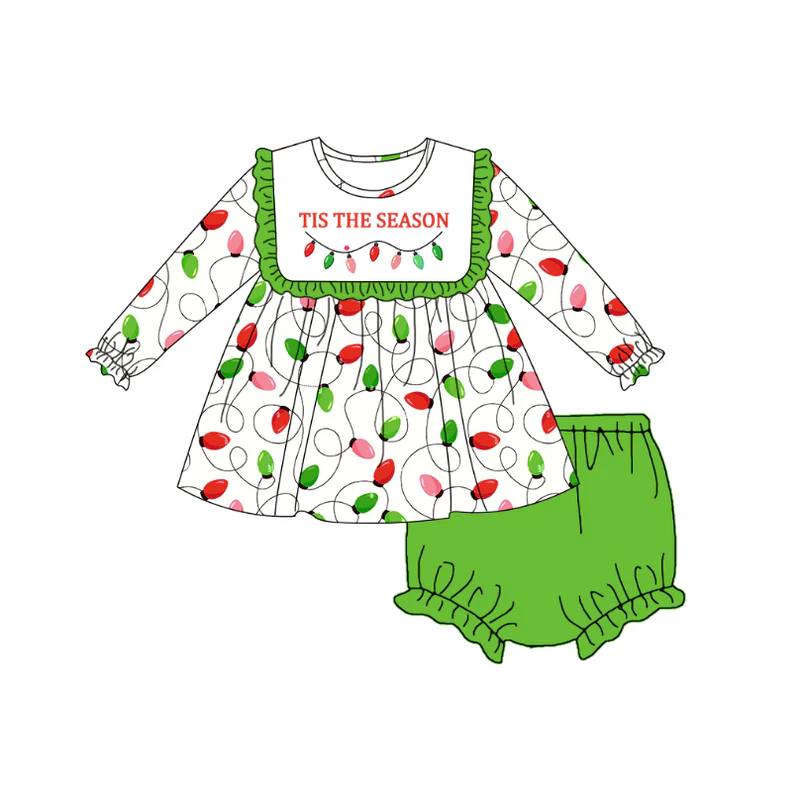 Custom moq 5 each style eta 6-7weeks baby girl clothes THIS IS SEASON long sleeve pants sets and briefs sets and dress 1 and dress 2 -25.7.19