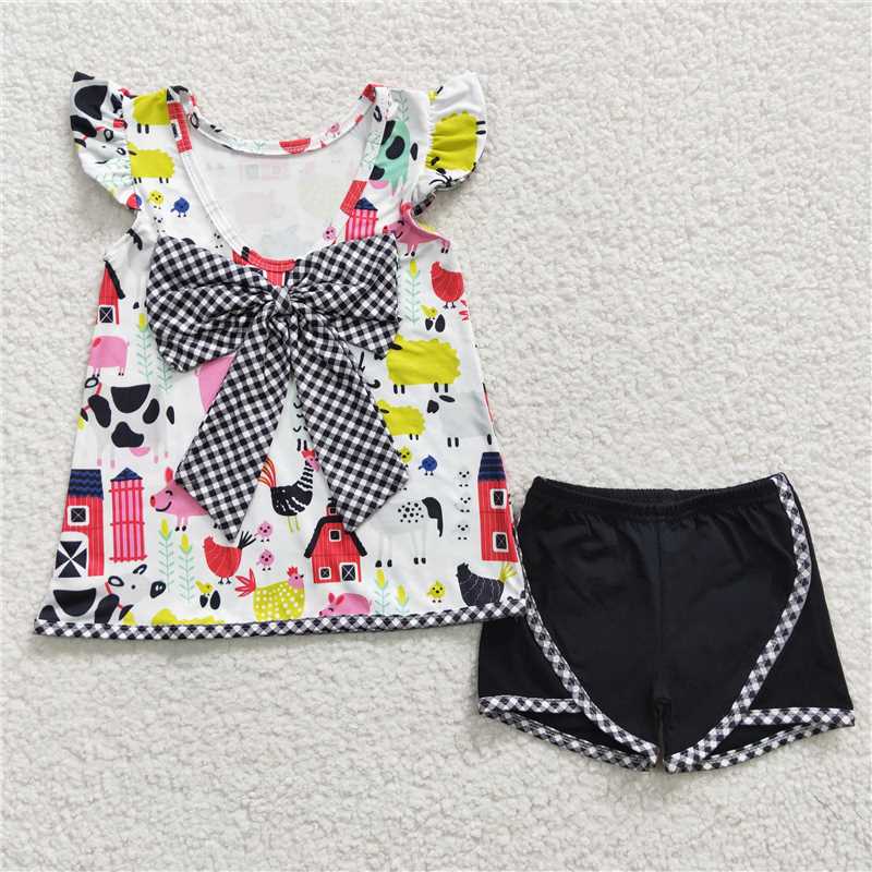 SALES NEW Farm bow shorts sets