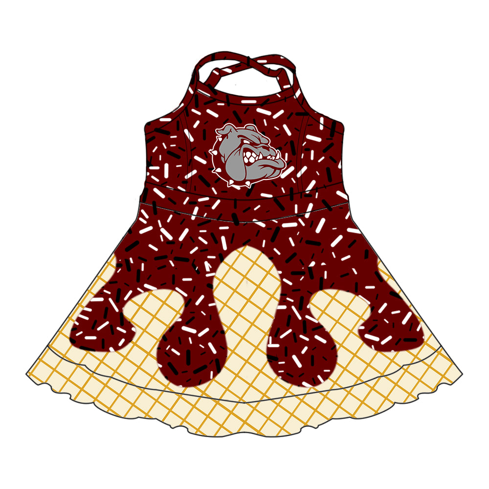 Custom moq 5 mix size milk silk baby girls clothes team bow brick red hooded long sleeve tops and shorts and jacket and dress-25.7.25