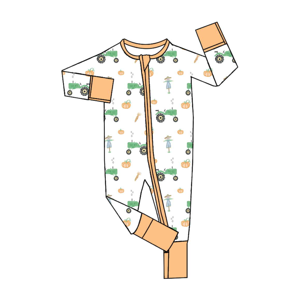 6.8 custom each style moq 5eta 4-6week Sibling Sister pumpkin baby boys pajamas sets and dress and baby romper match family design