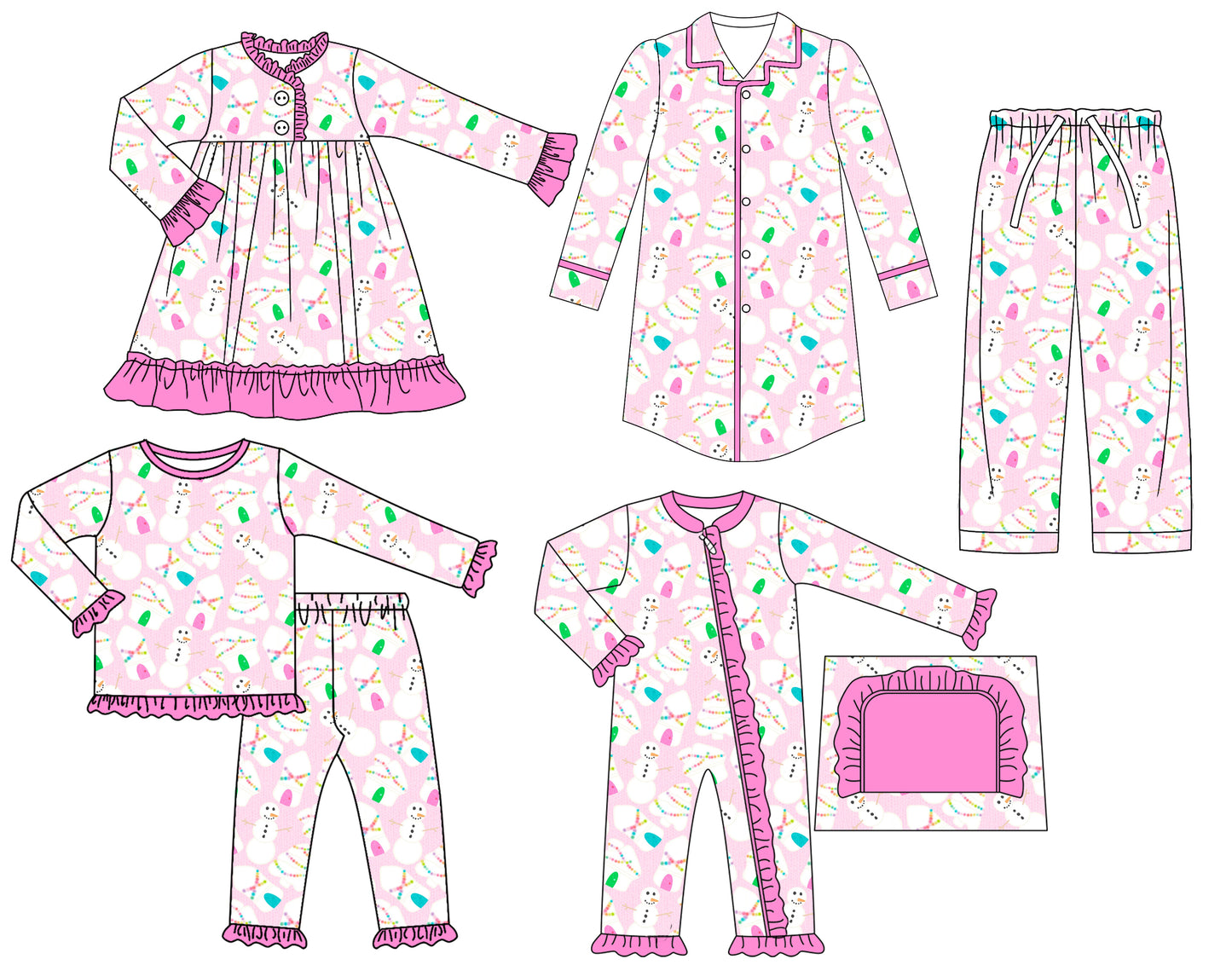 25.7.1 custom each style moq 5eta 4-6week Sibling Sisters baby girl long sleeve pants sets and adult top and adult pants and romper and dress match family design