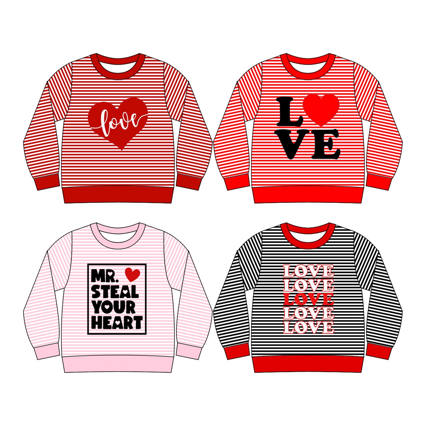 25.9.13 custom each style moq 5eta 6-8week Sibling Sisters love baby girl long sleeve top 4 match family design