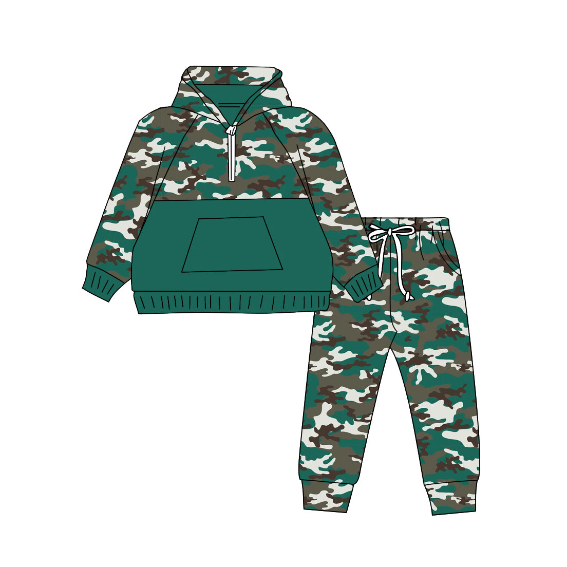9.8 custom each style moq 5eta 4-6week baby boy clothes camouflage green long sleeve pants sets