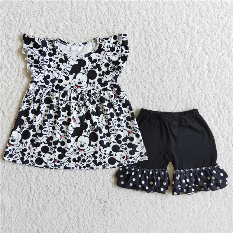 SALES NEW Cartoon MINI dots soft shorts set