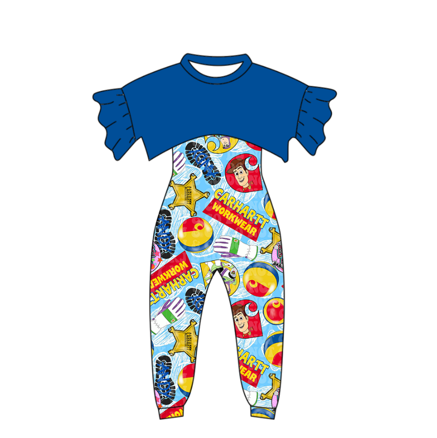 Custom moq 5 mix size milk silk baby girl clothes cartoon short sleeve jumpsuit 2 pcs set