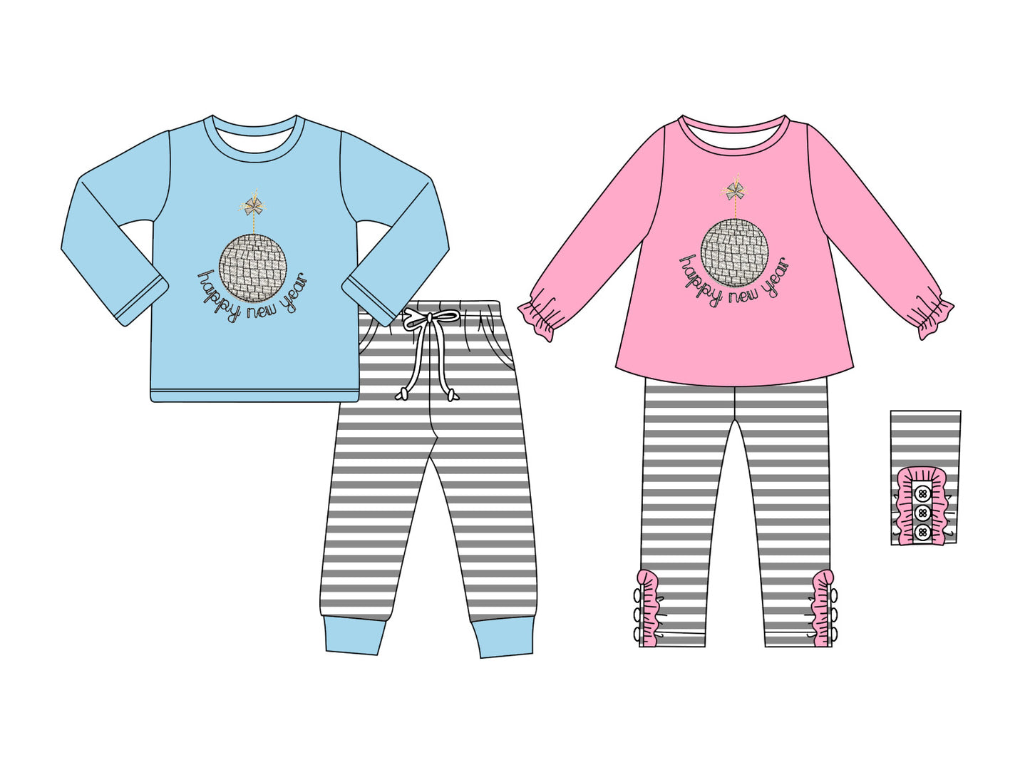 25.8.16 custom each style moq 5 eta 4-6week Sibling Sisters baby girl long sleeve pants sets 2