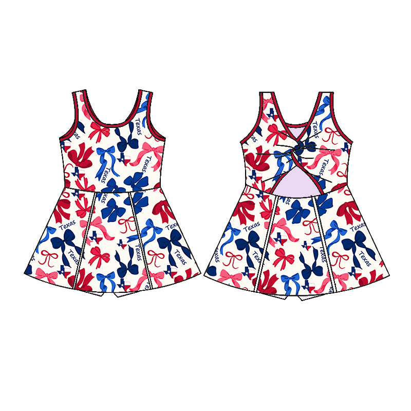 Custom moq 5 mix sizes summer teams baby girls clothes team red short sleeve skirts shorts sets dress 1 and dress 2 and dress 3 and dress 4-25.5.16
