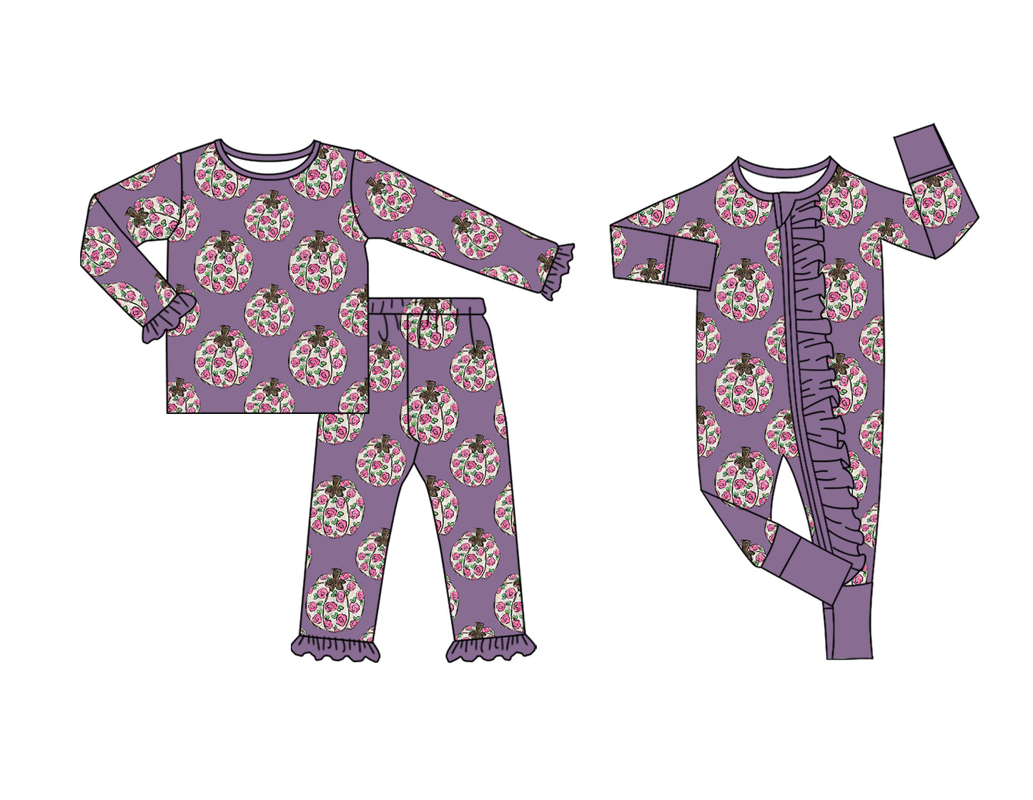 25.7.22 custom each style moq 5eta 4-6week Sibling Sister pumpkin baby girl long sleeve pants sets and rompers match family design