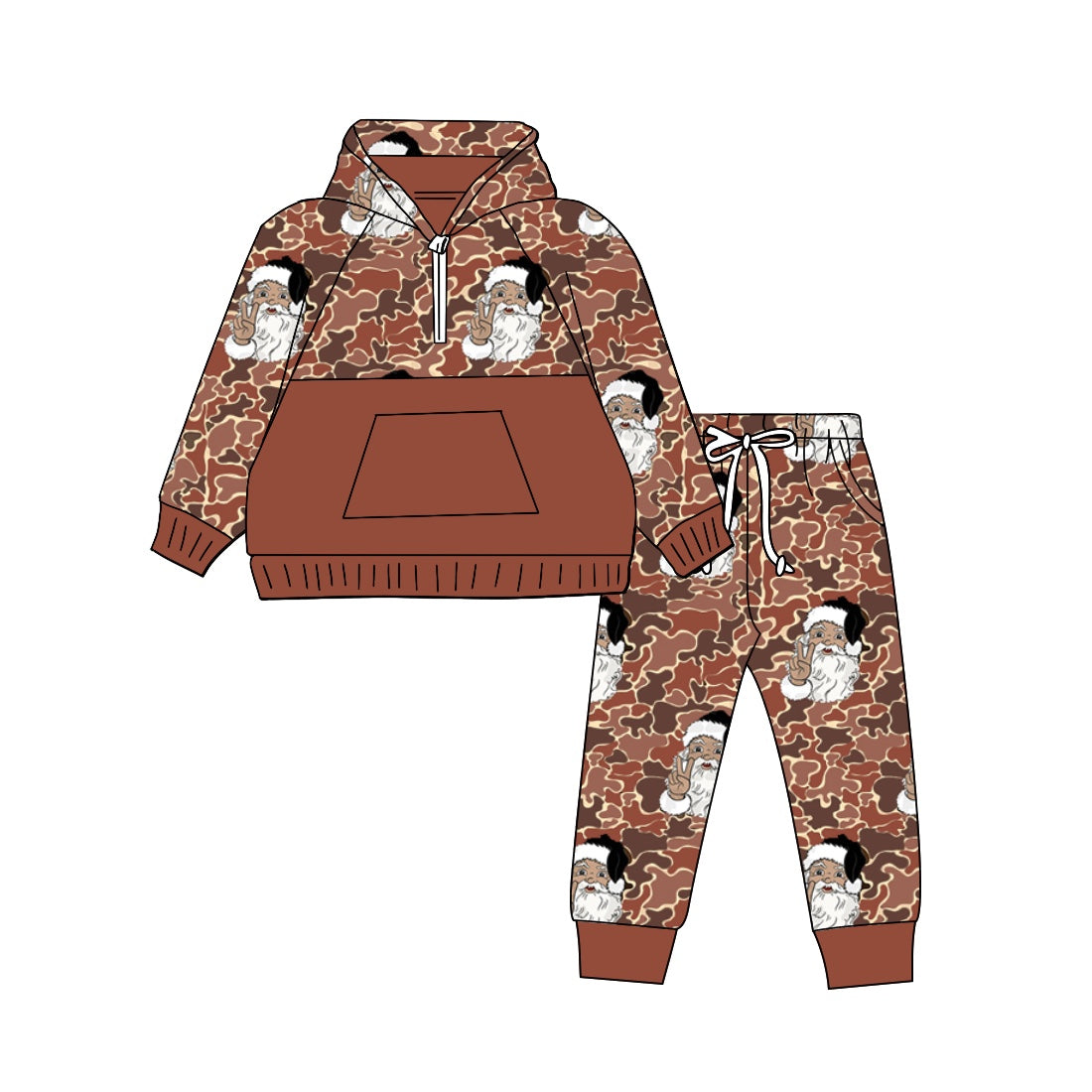 9.6 custom each style moq 5eta 4-6week baby boy clothes Christmas brown long sleeve pants sets
