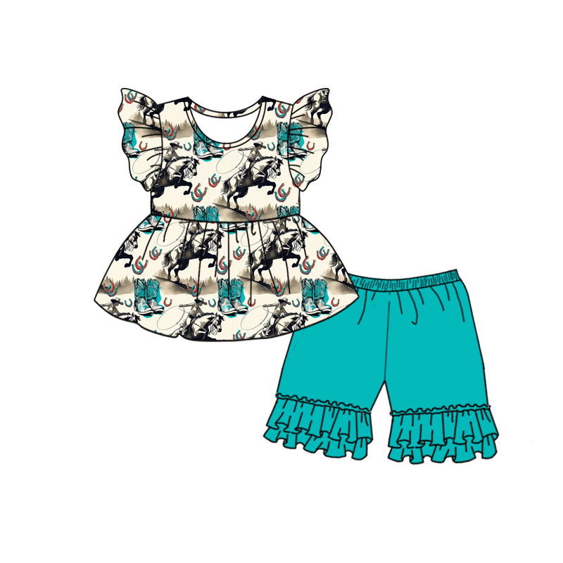 12.23 custom each style moq 5eta 4-6week Sibling Sister baby girls short sleeve shorts sets 1 and sets 2 ans sets 3 match design