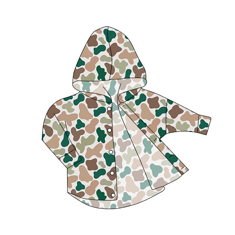 9.7 custom each style moq 5 eta 4-6week baby boys clothes camouflage button hooded long sleeve top