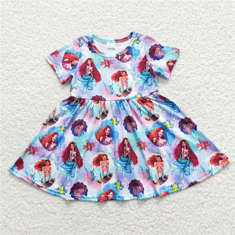 Cute Clothes GSD0479 Baby Girl's Blue Short-Sleeved Dress Cute Clothing