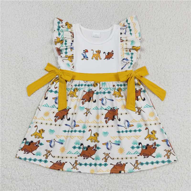 Cute Clothes GSD1270 Baby girl's yellow sleeveless dress for summer
